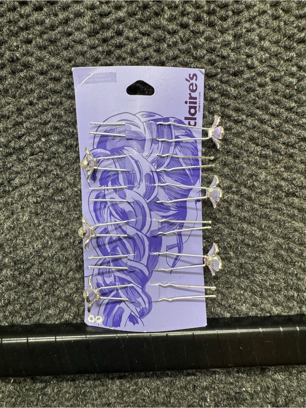 Hair Pins on Claire's Card